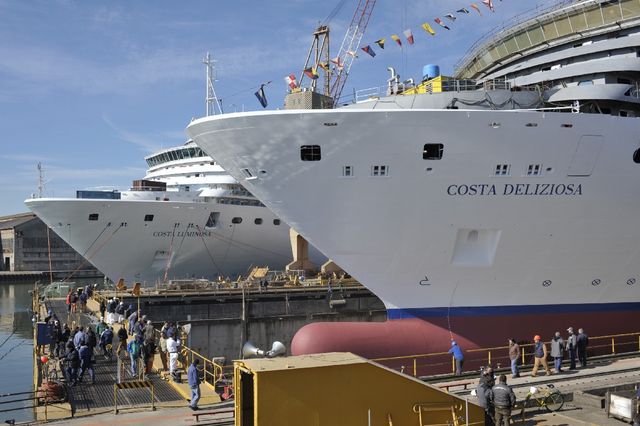 The Costa Deliziosa will be the third new Costa ship delivered by the Fincantieri yards in less than one year.