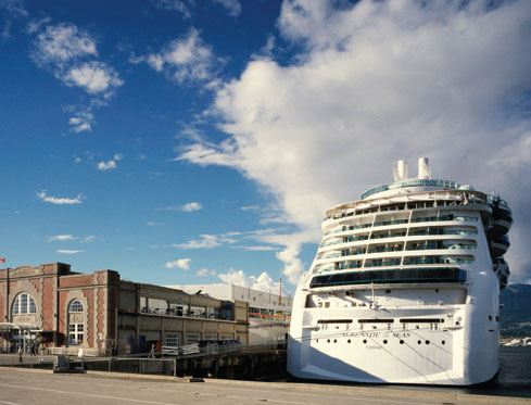 Ships homeport in Vancouver for the summer Alaska season