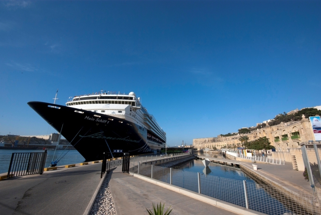 Mein Schiff 1 berthed at Valletta Cruise Port. Photo by Johann Cardona Schranz