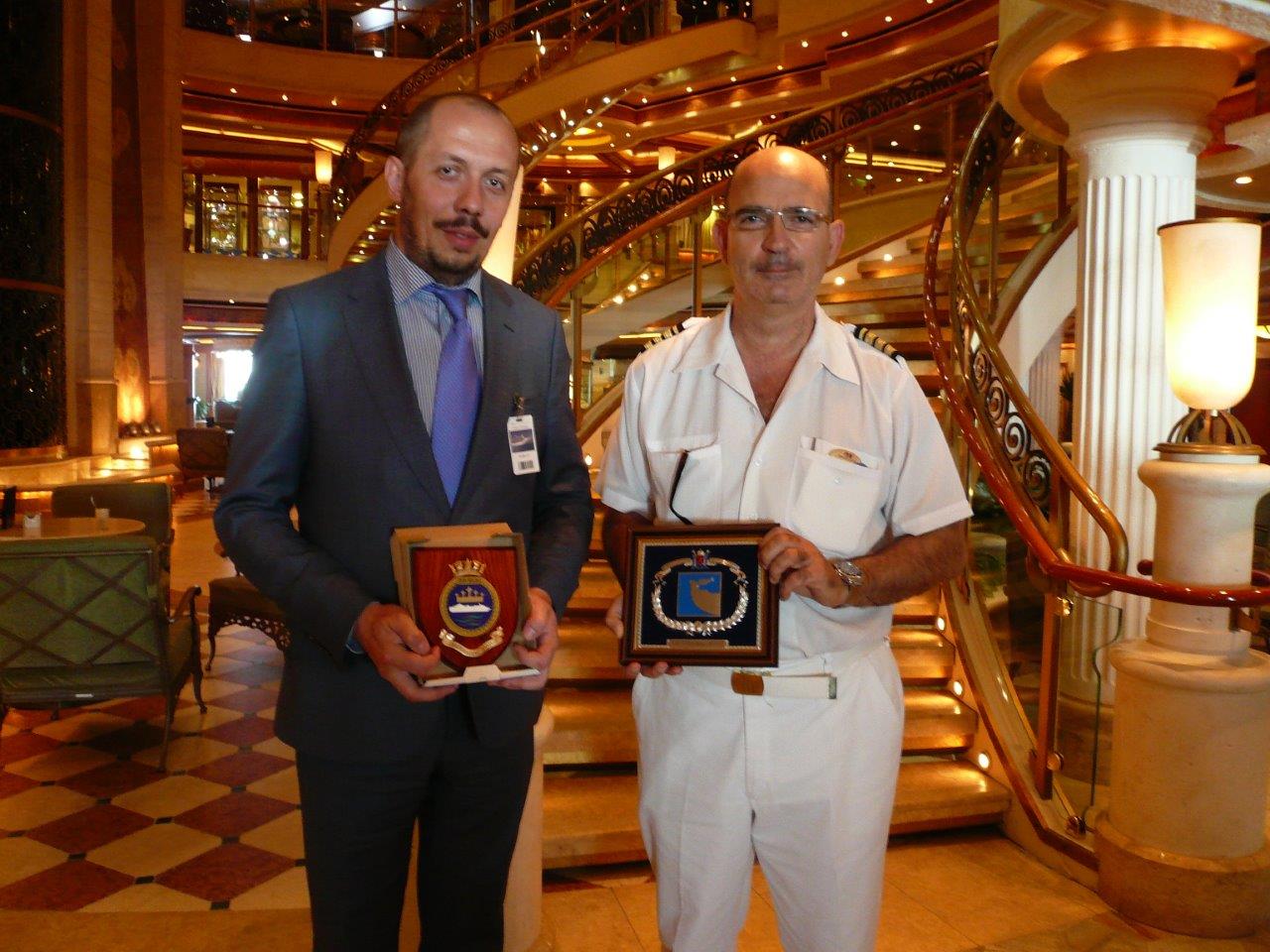 The traditional Plaque Ceremony was held onboard at the morning.