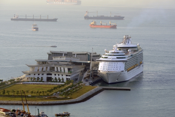 Mariner of the Seas calls at the new cruise terminal in Singapore