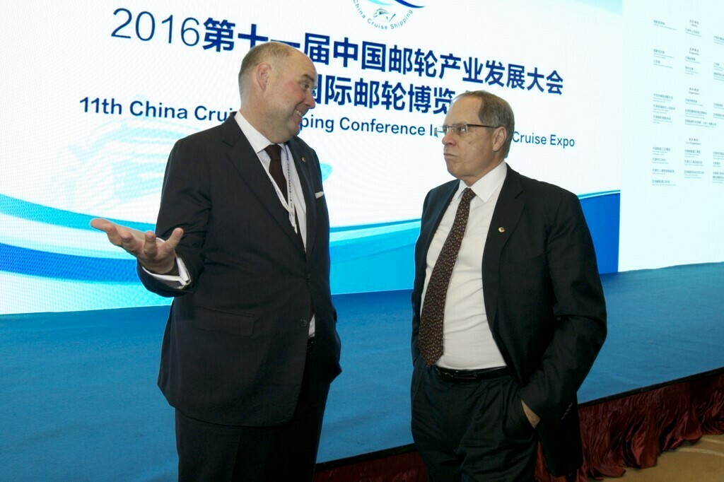 From left: Michael Ungerer, COO Asia, Carnival Corporation; and Alan Buckelew, COO, Carnival Corporation