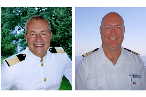 (Pictured above from left to right, Hotel Director Helmut Huber and Captain Stig Betten)