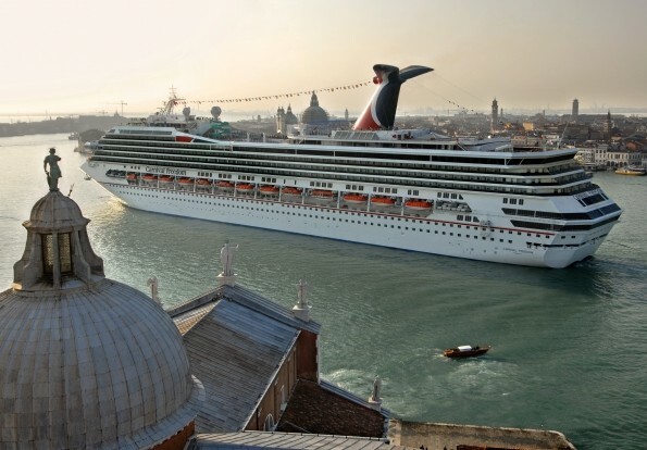 A Carnival ship in Venice
