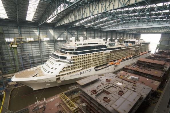 Celebrity Solstice during construction at Meyer Werft