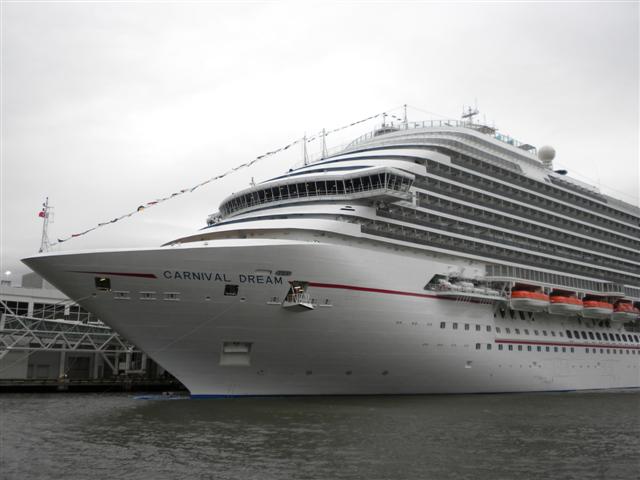The Carnival Dream at Pier 88 in New York.