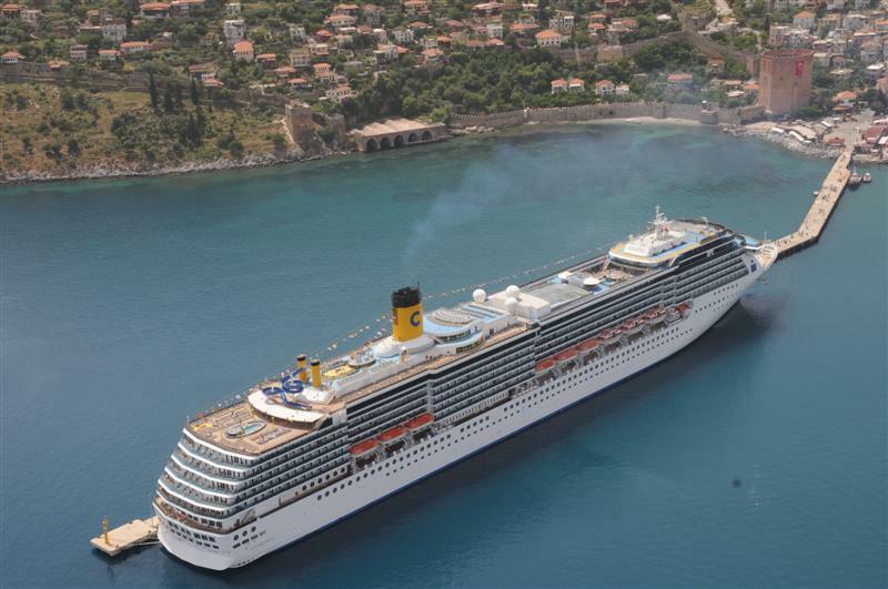 The Costa Mediterranea is in Alanya today with 2,661 passengers onboard, breaking the previous record of 2,627 set in June.