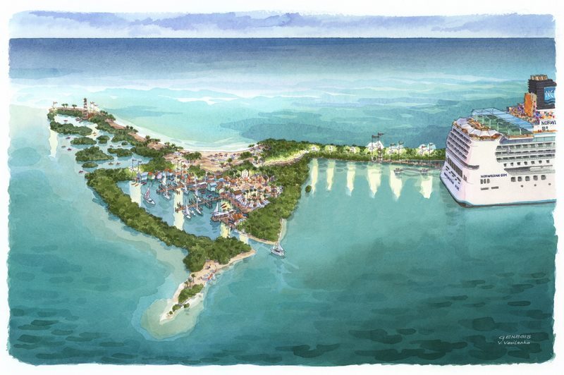 Rendering of the new port project in Belize