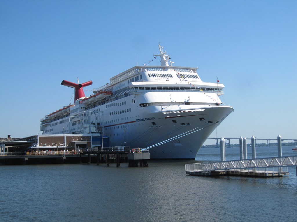 The Carnival Fantasy sails year-round from Charleston.
