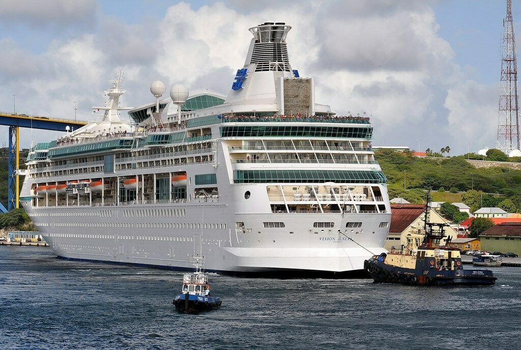 The Vision of the Seas calls on Curacao. 