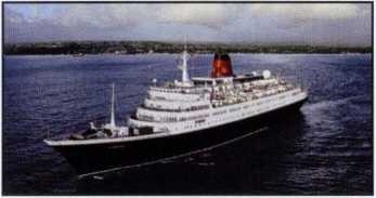 Cunard Lines Caronia which was switched over to British clientele in May