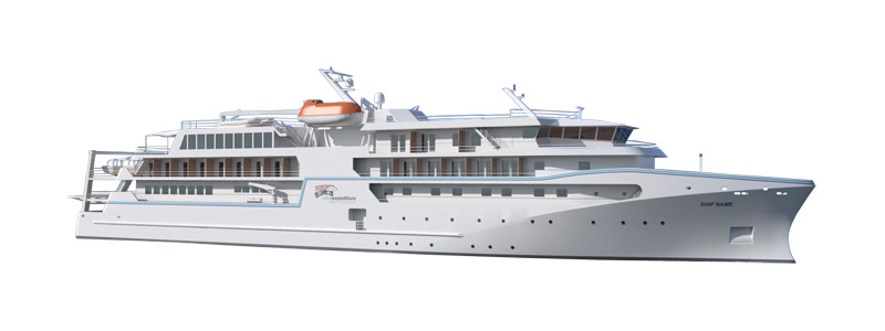 A rendering of the new Coral Adventurer, which will have capacity for 120 guests.  