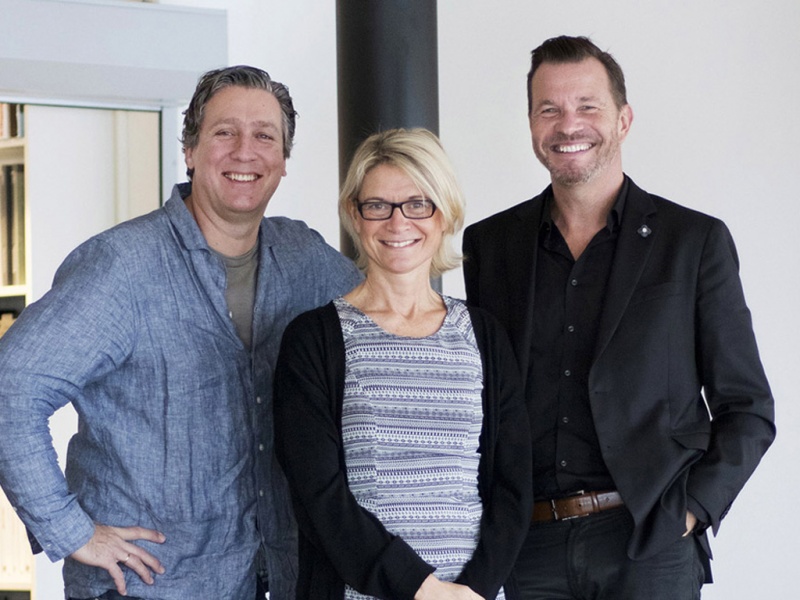 From left: Michal Jackiewicz, owner and executive project director; Karin Falk, owner and concept department director; Fredrik Johansson, owner and executive project director