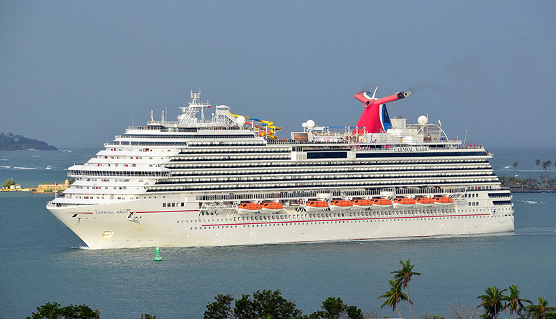 Carnival Magic on arrival into Puerto Rico