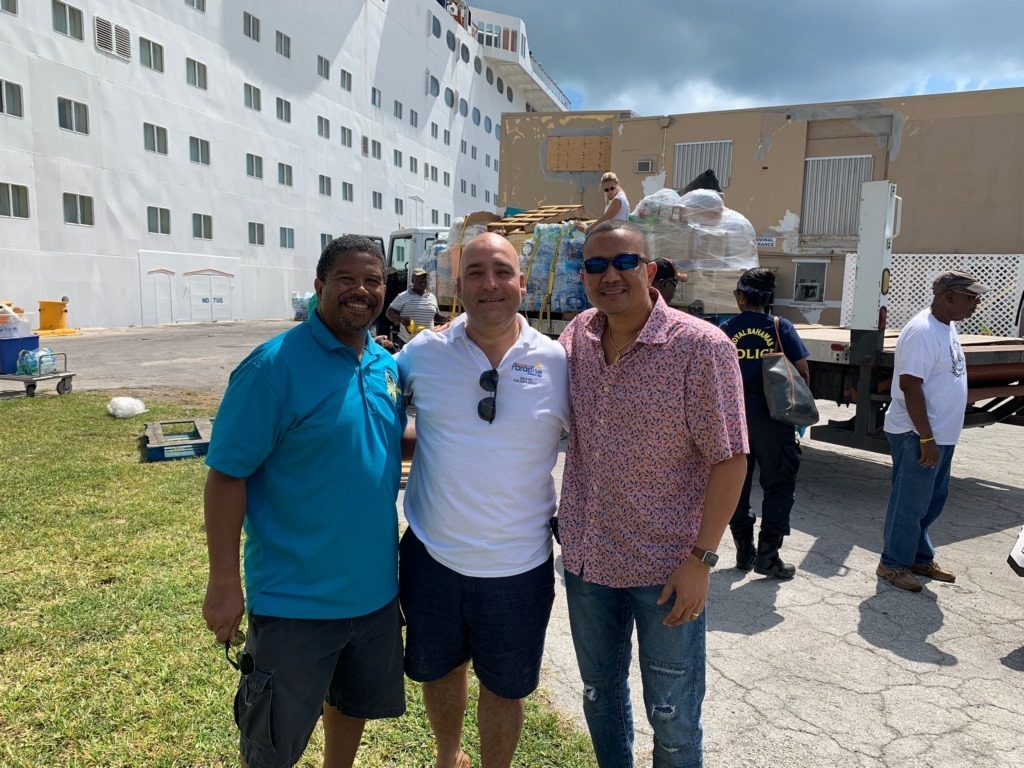Bahamas Paradise Cruise Line CEO Oneil Khosa was also aboard for the call. Welcome the ship in Freeport were Kevin Peter Turnquest, Deputy Prime Minister and Minister of Finance of the Bahamas and Grand Bahama Port Authority Chairman Ian Rolle. 