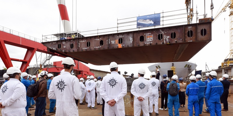 Coin Ceremony and Keel Laying for the MSC Europa (Photo: Bernard Biger, Chantiers de l’Atlantique)
