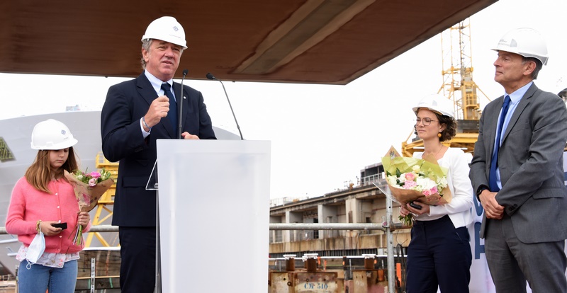 Coin Ceremony and Keel Laying for the MSC Europa (Photo: Bernard Biger, Chantiers de l’Atlantique)