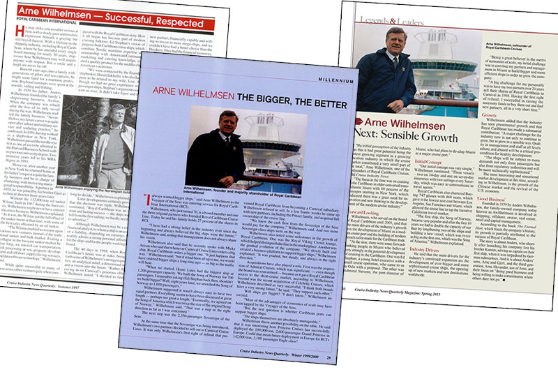 Arne Wilhelmsen Coverage in Cruise Industry News