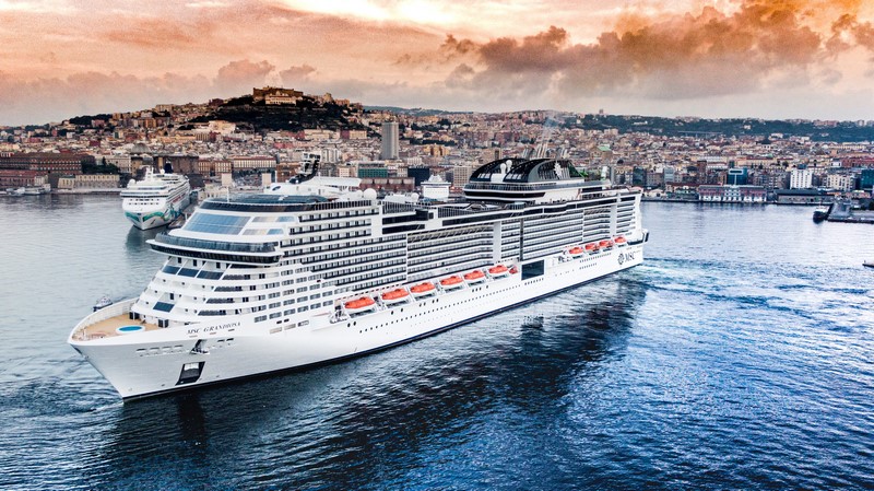 The MSC Grandiosa has relaunched service in Italy