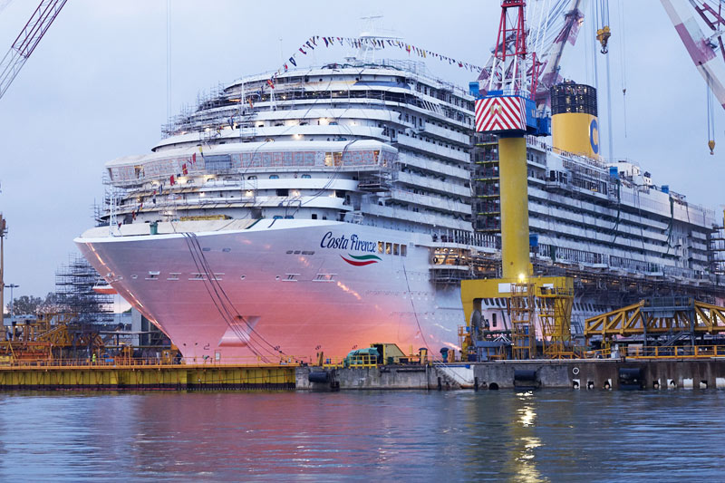 Costa Firenze Under Construction at Fincantieri