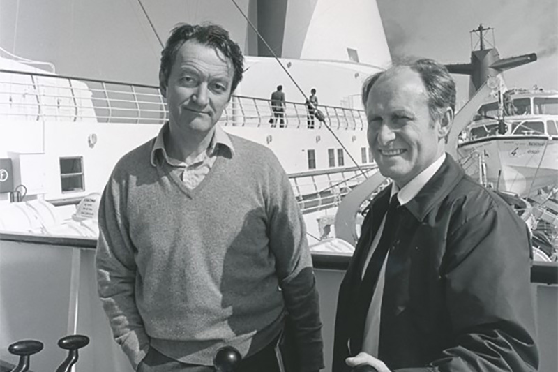 Knut Ulstein Kloster (left) and Captain Torbjorn Hauge on the Norway