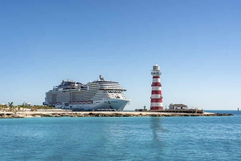 MSC Ship at Ocean Cay