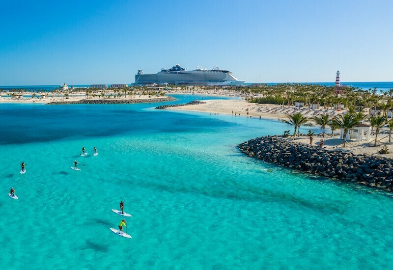 Stand up Paddle Boarding MSC Seaside at Ocean Cay (Photo: MSC Cruises USA)