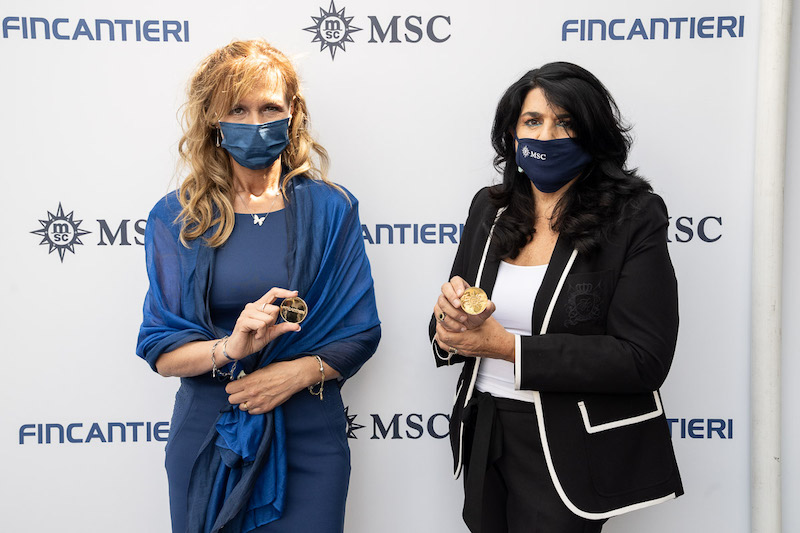 Godmothers Monica Somma MSC Cruises and Jolette Vincenzi Fincantieri
