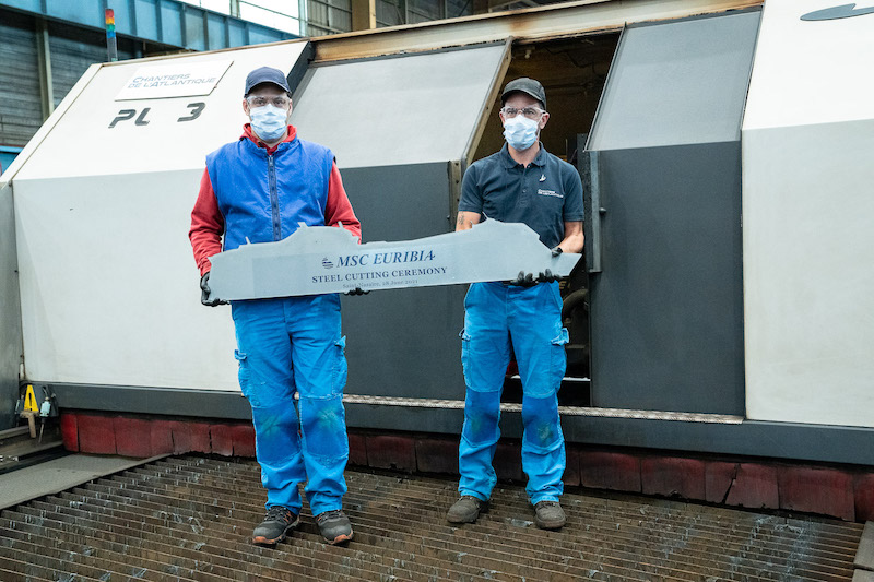 The first steel cut of MSC Euribia